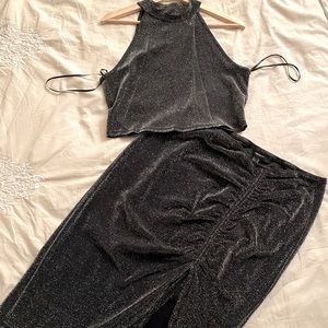 Space Grey Skirt Set